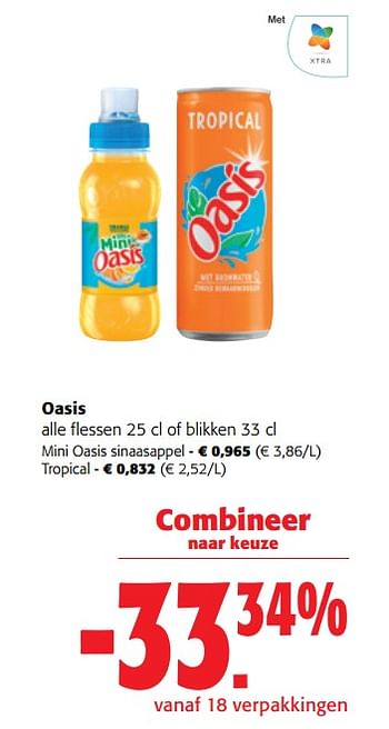 Promoties Oasis alle flessen - Oasis - Geldig van 22/05/2024 tot 04/06/2024 bij Colruyt
