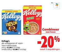 Promoties Kellogg`s alle ontbijtgranen of -repen - Kellogg's - Geldig van 22/05/2024 tot 04/06/2024 bij Colruyt