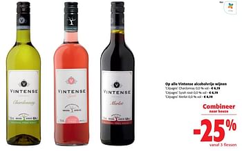 Promoties Op alle vintense alcoholvrije wijnen - Witte wijnen - Geldig van 22/05/2024 tot 04/06/2024 bij Colruyt