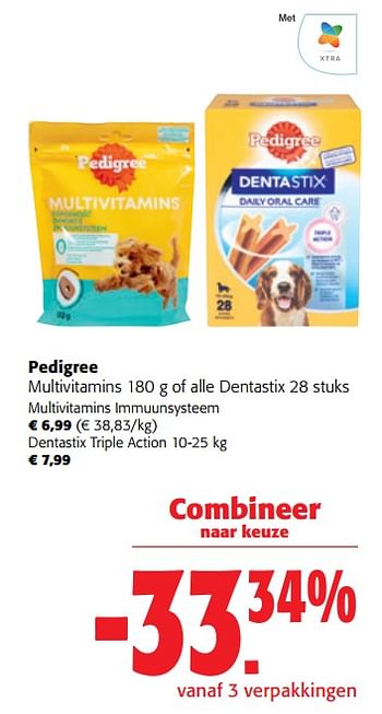 Promoties Pedigree multivitamins of alle dentastix - Pedigree - Geldig van 22/05/2024 tot 04/06/2024 bij Colruyt