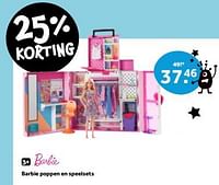 Promoties Barbie poppen en speelsets - Mattel - Geldig van 11/05/2024 tot 02/06/2024 bij Intertoys