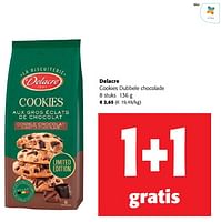 Promoties Delacre cookies dubbele chocolade - Delacre - Geldig van 22/05/2024 tot 04/06/2024 bij Colruyt