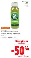 Promoties Innocent super smoothie antioxidant, energise, recharge of revitalise - Innocent - Geldig van 22/05/2024 tot 04/06/2024 bij Colruyt