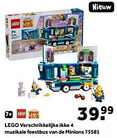 Promoties Lego verschrikkelijke ikke 4 muzikale feestbus van de minions 75581 - Lego - Geldig van 11/05/2024 tot 02/06/2024 bij Intertoys