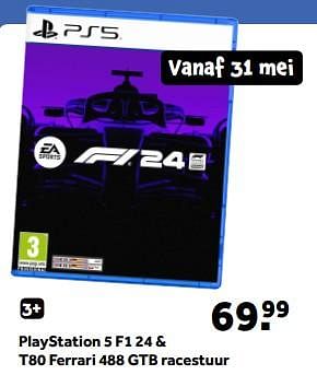 Promotions Playstation 5 f1 24 + t80 ferrari 488 gtb racestuur - Electronic Arts - Valide de 11/05/2024 à 02/06/2024 chez Intertoys