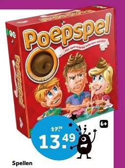 Promoties Spellen poepspel - Huismerk - Intertoys - Geldig van 11/05/2024 tot 02/06/2024 bij Intertoys