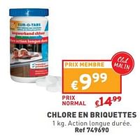 Promotions Chlore en briquettes - BSI - Valide de 22/05/2024 à 27/05/2304 chez Trafic