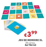 Promotions Jeu de memoire xl - Produit maison - Trafic  - Valide de 22/05/2024 à 27/05/2304 chez Trafic