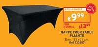 Promotions Nappe pour table pliante - Produit maison - Trafic  - Valide de 22/05/2024 à 27/05/2304 chez Trafic