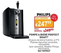 Promotions Pompe a biere perfect draft philips hd3720-26 - Philips - Valide de 22/05/2024 à 27/05/2304 chez Trafic