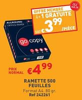 Promotions Ramette 500 feuilles - Produit maison - Trafic  - Valide de 22/05/2024 à 27/05/2304 chez Trafic