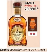 Promotions Cardhu gold reserve - Cardhu - Valide de 21/05/2024 à 10/06/2024 chez Cora