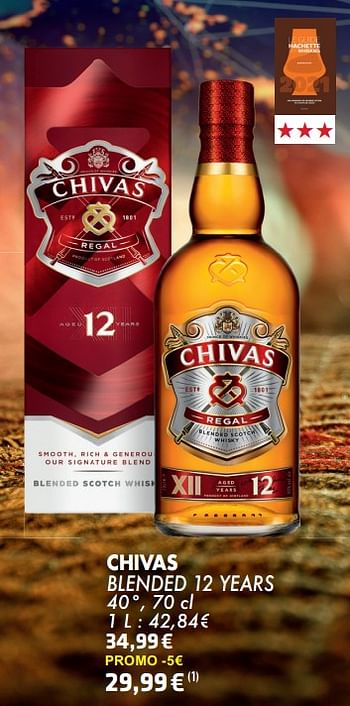 Promotions Chivas blended 12 years - Chivas Regal - Valide de 21/05/2024 à 10/06/2024 chez Cora