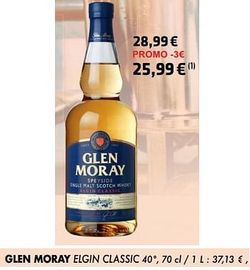 Promotions Glen moray elgin classic - Glen Moray - Valide de 21/05/2024 à 10/06/2024 chez Cora