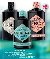 Promotions Hendrick`s neptunia, classic ou flora adora - Hendrick's - Valide de 21/05/2024 à 10/06/2024 chez Cora