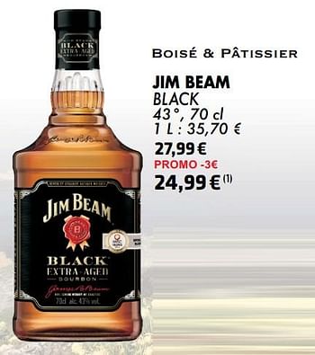 Promotions Jim beam black - Jim Beam - Valide de 21/05/2024 à 10/06/2024 chez Cora