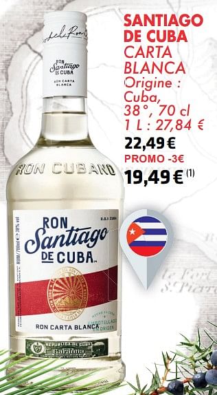 Promotions Santiago de cuba carta blanca - Santiago de Cuba - Valide de 21/05/2024 à 10/06/2024 chez Cora