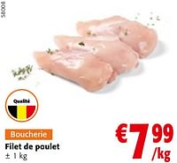 Promotions Filet de poulet - Produit maison - Colruyt - Valide de 22/05/2024 à 04/06/2024 chez Colruyt