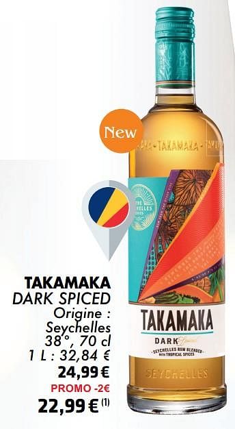 Promotions Takamaka dark spiced - Takamaka - Valide de 21/05/2024 à 10/06/2024 chez Cora