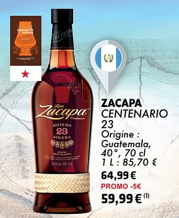 Promotions Zacapa centenario 23 - Zacapa - Valide de 21/05/2024 à 10/06/2024 chez Cora