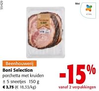 Promoties Boni selection porchetta met kruiden - Boni - Geldig van 22/05/2024 tot 04/06/2024 bij Colruyt