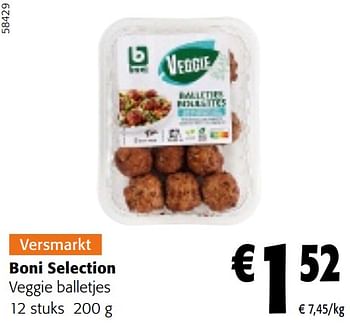 Promoties Boni selection veggie balletjes - Boni - Geldig van 22/05/2024 tot 04/06/2024 bij Colruyt