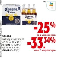 Promoties Corona volledig assortiment - Corona - Geldig van 22/05/2024 tot 04/06/2024 bij Colruyt