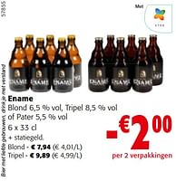 Promoties Ename blond tripel of pater - Ename - Geldig van 22/05/2024 tot 04/06/2024 bij Colruyt