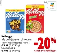 Promoties Kellogg’s alle ontbijtgranen of -repen - Kellogg's - Geldig van 22/05/2024 tot 04/06/2024 bij Colruyt