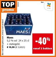 Promoties Maes - Maes - Geldig van 22/05/2024 tot 04/06/2024 bij Colruyt