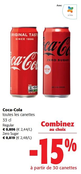 Promotions Coca-cola toutes les canettes - Coca Cola - Valide de 22/05/2024 à 04/06/2024 chez Colruyt