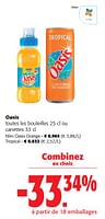 Promotions Oasis toutes les bouteilles ou canettes - Oasis - Valide de 22/05/2024 à 04/06/2024 chez Colruyt