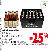 Promoties Tripel karmeliet - TRipel Karmeliet - Geldig van 22/05/2024 tot 04/06/2024 bij Colruyt
