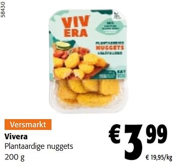 Promoties Vivera plantaardige nuggets - Vivera - Geldig van 22/05/2024 tot 04/06/2024 bij Colruyt