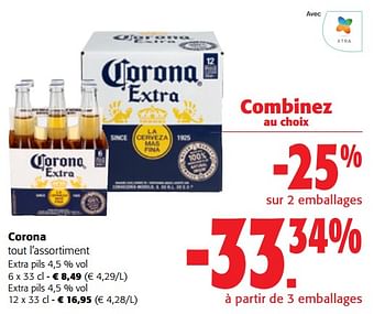 Promotions Corona tout l`assortiment - Corona - Valide de 22/05/2024 à 04/06/2024 chez Colruyt
