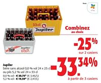 Promotions Jupiler bière sans alcool ou pils - Jupiler - Valide de 22/05/2024 à 04/06/2024 chez Colruyt
