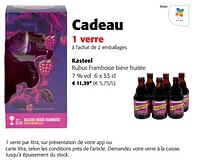 Promotions Kasteel rubus framboise bière fruitée - Kasteelbier - Valide de 22/05/2024 à 04/06/2024 chez Colruyt