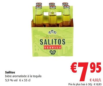Promotions Salitos bière aromatisée à la tequila - Salitos - Valide de 22/05/2024 à 04/06/2024 chez Colruyt