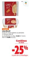 Promotions Lotus biscoff toutes les crèmes glacées au spéculoos - Lotus Bakeries - Valide de 22/05/2024 à 04/06/2024 chez Colruyt