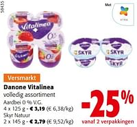 Promoties Danone vitalinea volledig assortiment - Danone - Geldig van 22/05/2024 tot 04/06/2024 bij Colruyt