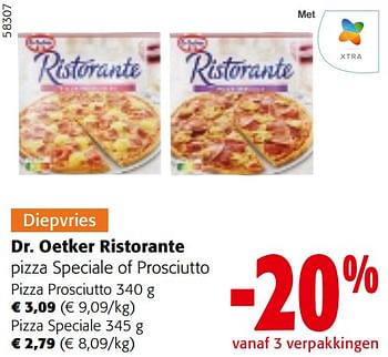 Promoties Dr. oetker ristorante pizza speciale of prosciutto - Dr. Oetker - Geldig van 22/05/2024 tot 04/06/2024 bij Colruyt