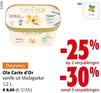 Promoties Ola carte d’or vanille uit madagaskar - Ola - Geldig van 22/05/2024 tot 04/06/2024 bij Colruyt