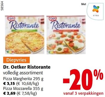 Promoties Dr. oetker ristorante volledig assortiment - Dr. Oetker - Geldig van 22/05/2024 tot 04/06/2024 bij Colruyt