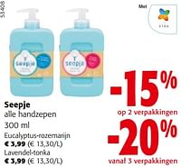 Promoties Seepje alle handzepen - Seepje  - Geldig van 22/05/2024 tot 04/06/2024 bij Colruyt