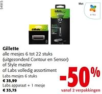 Promoties Gillette alle mesjes - Gillette - Geldig van 22/05/2024 tot 04/06/2024 bij Colruyt