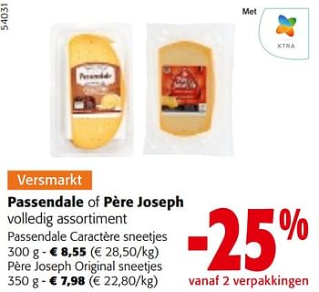 Promoties Passendale of père joseph volledig assortiment - Huismerk - Colruyt - Geldig van 22/05/2024 tot 04/06/2024 bij Colruyt