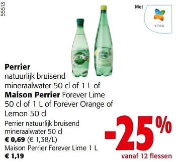 Promoties Perrier natuurlijk bruisend mineraalwater - Perrier - Geldig van 22/05/2024 tot 04/06/2024 bij Colruyt