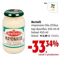 Promoties Bertolli mayonaise olio d’oliva top-downfles of bokaal - Bertolli - Geldig van 22/05/2024 tot 04/06/2024 bij Colruyt