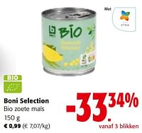 Promoties Boni selection bio zoete maïs - Boni - Geldig van 22/05/2024 tot 04/06/2024 bij Colruyt