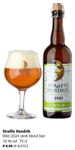 Promoties Straffe hendrik wild 2024 sterk blond bier - Straffe Hendrik - Geldig van 22/05/2024 tot 04/06/2024 bij Colruyt